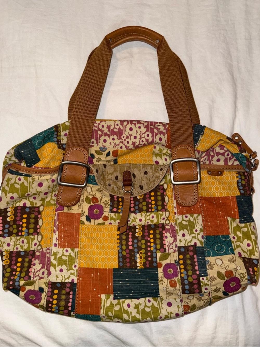 Y2K Fossil Patchwork Bag